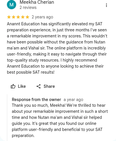 Meekha Cherian Google review