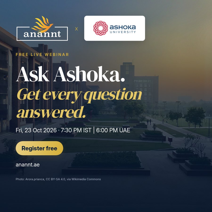 Ask Ashoka invitation from Anannt Education and Ashoka University