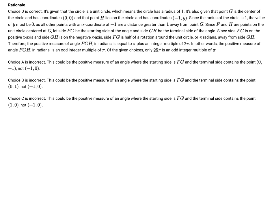 Official rationale for question 8