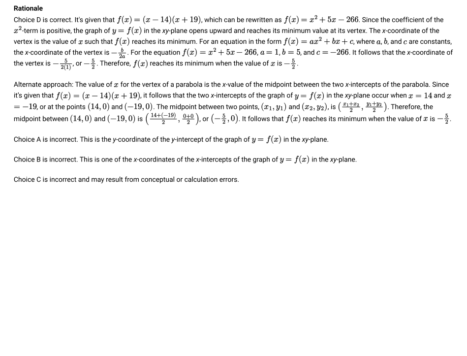 Official rationale for question 27