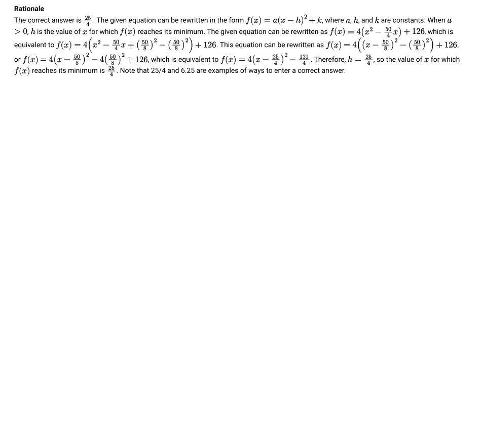 Official rationale for question 28