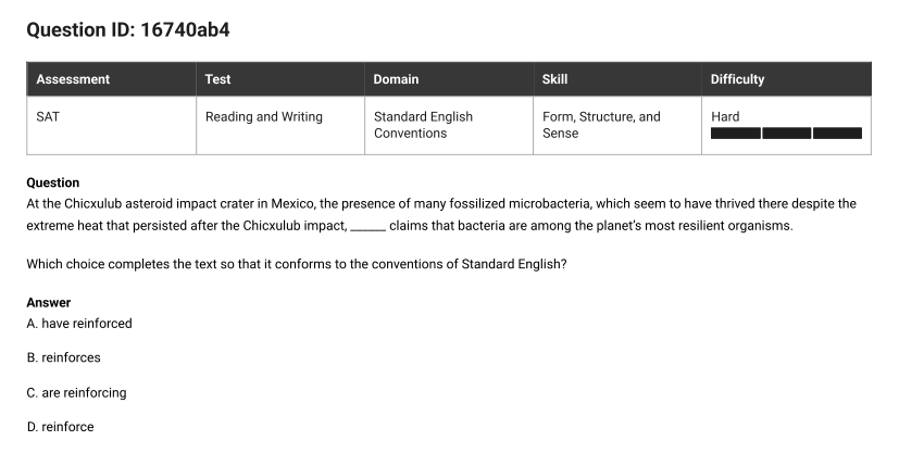 Question 22, source Question ID 16740ab4