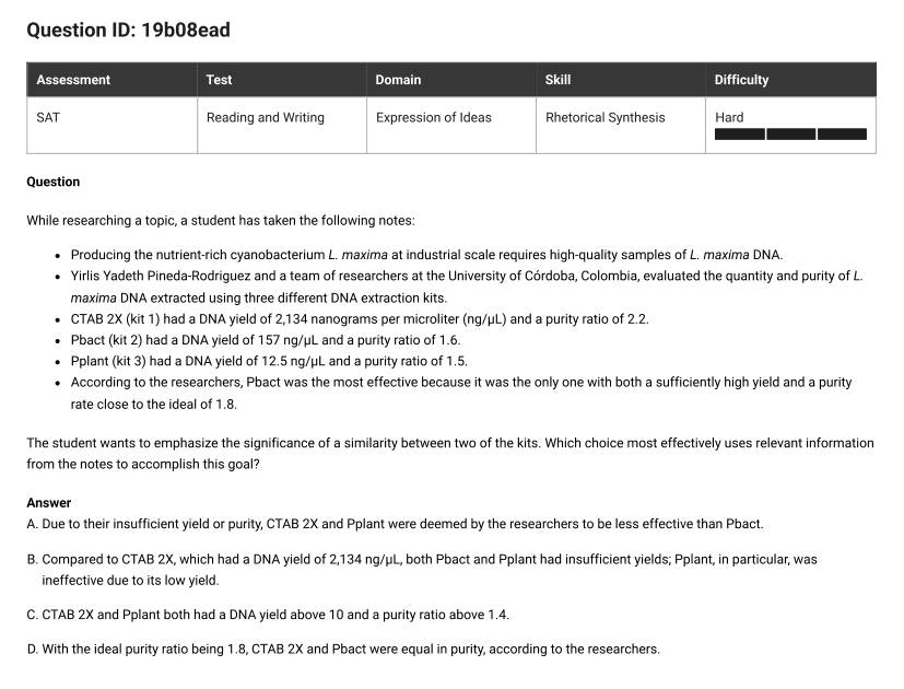 Question 30, source Question ID 19b08ead
