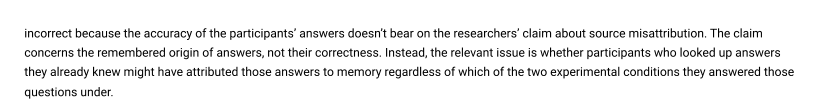 Official rationale for question 9