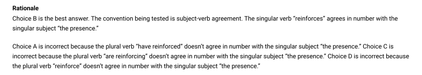 Official rationale for question 22