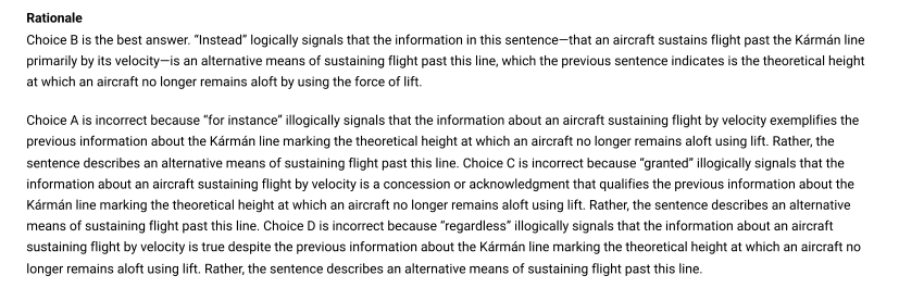 Official rationale for question 26